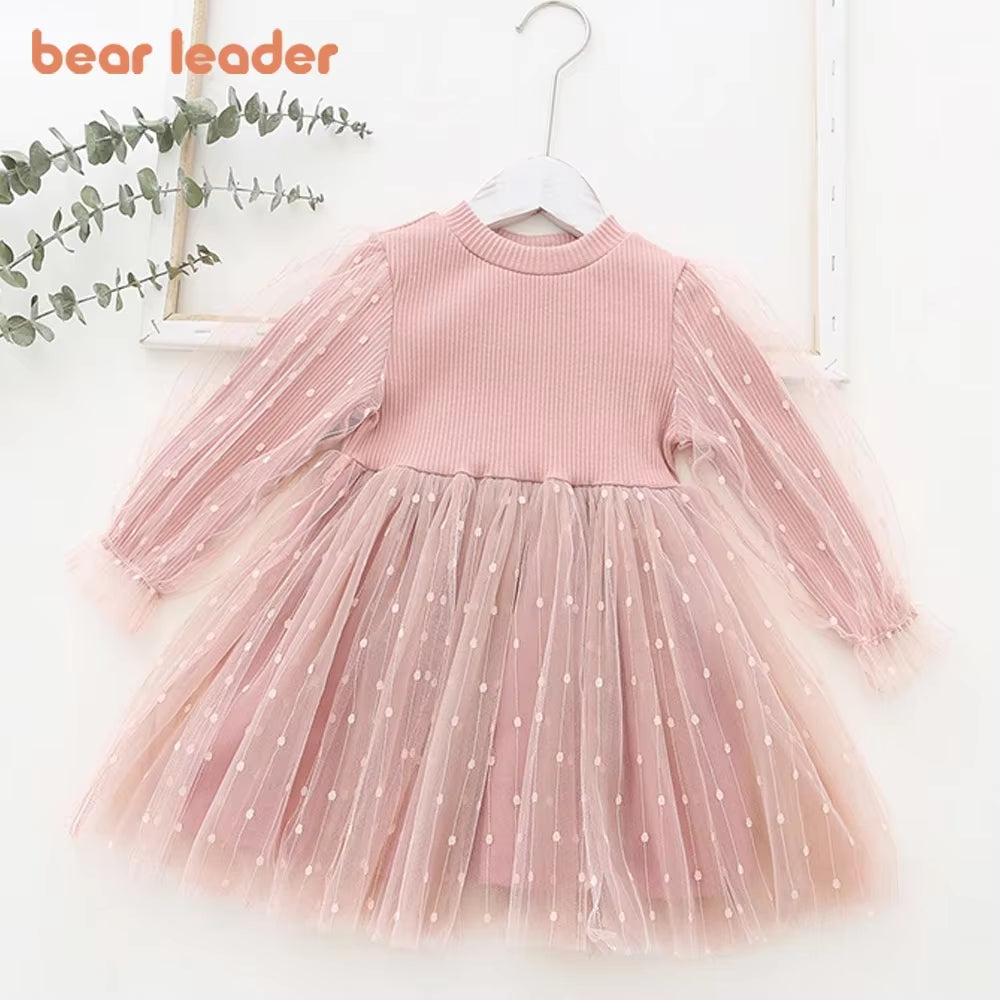 Spring Winter Cartoon Letter Embroidery Sweatshirt Girl Fashion Long Hoodie Dress Pullover Moletom Feminina 2-6Years